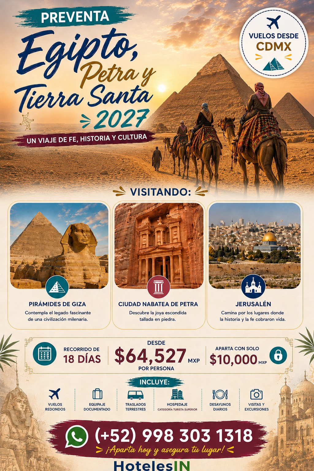 Promoción Egipto, Petra y Tierra Santa 2027