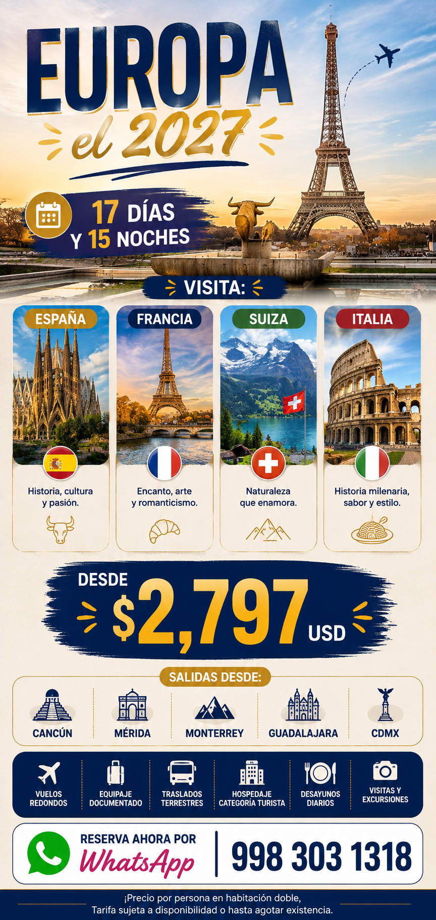 Promoción Europa 2027 · Varias salidas