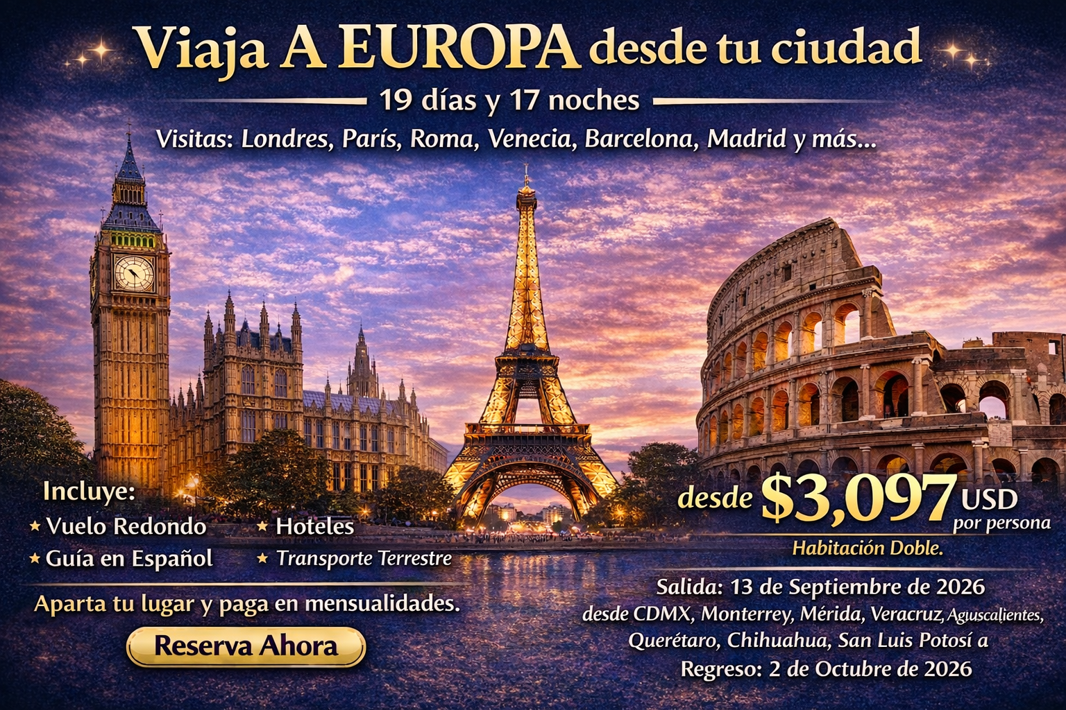 Gran Tour por Europa